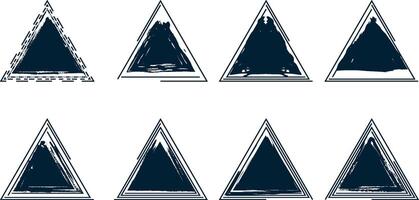 grunge triangle line with a black color vector
