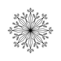 Snowflake icon isolated on white background. illustration vector