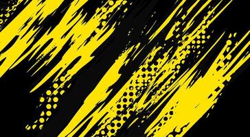 abstract background with grunge yelow brush lines and halftone vector