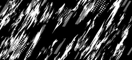 Abstract Monochrome Background with Grunge Halftone Elements vector