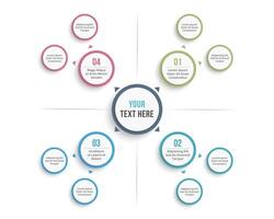 Abstract mind map template, business infographics vector