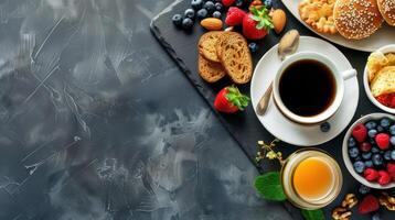 breakfast with coffee photo