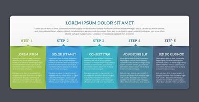 Infographic Template with 5 Steps vector