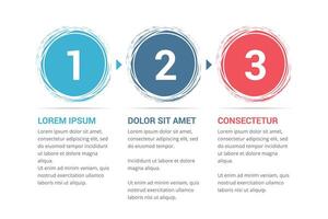Infographic Template with 3 Steps vector