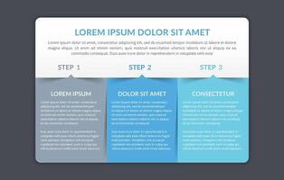 Infographic template with 3 elements for your text vector