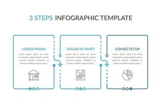 3 Steps - Infographic Template vector