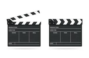 Open and Closed Clapper Boards vector
