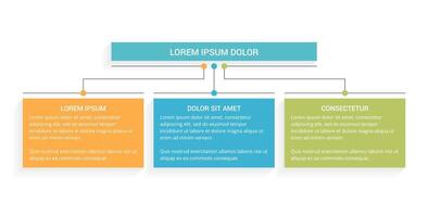 Flowchart with 3 elements for text vector