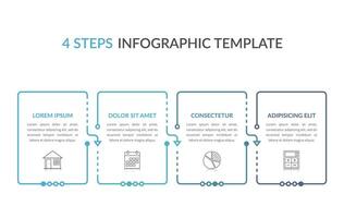 Infographic template with four elements with place for your text and icons vector