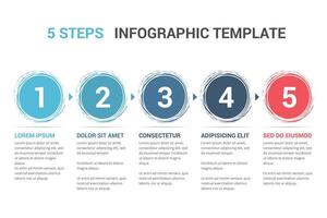 Infographic Template with 5 Hand Drawn Circles vector