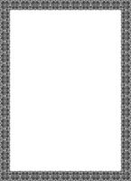 Vertical Frame Template From Islamic Oriental Pattern. vector