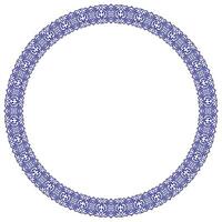 Blue Round Kazakh National Ornament vector
