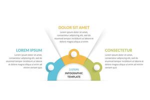 Infographic Template with 3 Steps vector