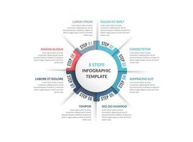 Circle Infographics - Eight Elements vector