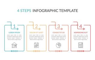 4 Steps - Infographic Template vector