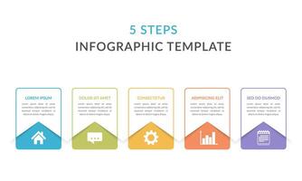 5 Steps - Infographic Template vector