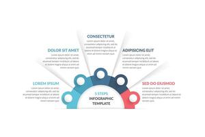 Infographic Template with 5 Steps vector