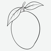 MANGO LINE ART, A MASTERPIECE OF SIMPLICITY AND ELEGANCE vector