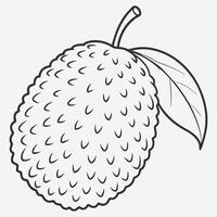 Stunning Jackfruit Line Art Collection vector