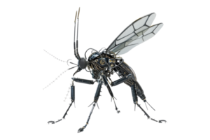 Robot mosquito isolated on transparent background. png