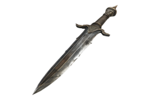 Old dagger isolated on transparent background. png