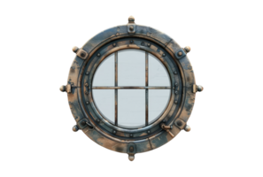 Ship window for sea view isolated on transparent background. png