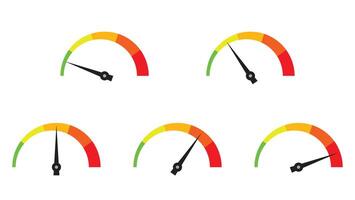 level measuring gauge set with different level indicator isolated on white background vector