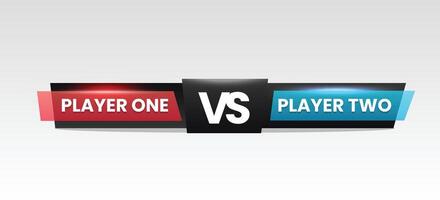 Battle Scoreboard. Fight Game Interface for Player One And Two vector