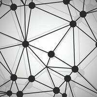 Gray and white technology background image Line design for communication connections in digital systems Hi-tech technology pattern vector