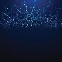 Abstract connecting dots and lines. Big data visualization, global network connection and communication technology concept background. illustration. vector