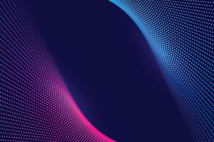 Abstract blue pink dynamic wavy line dotted texture ,Dark blue background. EPS 10 template. Modern futuristic simple dots pattern. illustration vector