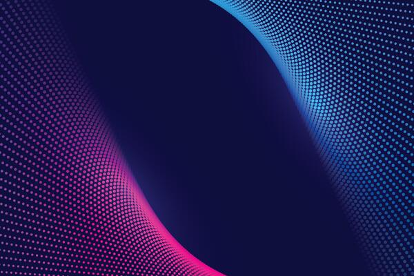Abstract blue pink dynamic wavy line dotted texture ,Dark blue background. EPS 10 template. Modern futuristic simple dots pattern. illustration