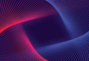Abstract blue pink dynamic wavy line dotted texture ,Dark blue background. EPS 10 template. Modern futuristic simple dots pattern. illustration vector