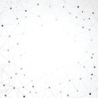 Gray and white technology background image Line design for communication connections in digital systems Hi-tech technology pattern vector