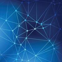 Abstract connecting dots and lines. Big data visualization, global network connection and communication technology concept background. illustration. vector