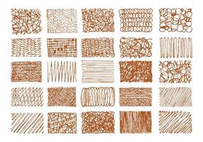 Abstract pencil scribble texture background template set. vector