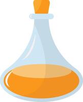Magic Potion Bottle with Elixir. Illustration in Cartoon Design. vector