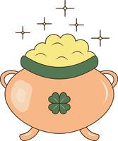 Happy St. Patrick's Day Elements on White Background. Isolated Element in Cartoon Style. vector
