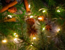 A blurred New Year and Christmas background and a frame for the design of banners and postcards, as well as for any design on the theme of Christmas and New Year. photo