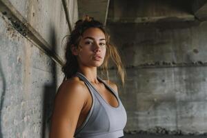 Feminine Grace. Stunning Woman Embracing Natural Beauty and Timeless Style photo