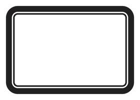 Rectangle and square frames with line for photo and element vector