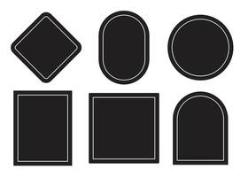 Simple and geometric frames line for element, label and illustration vector