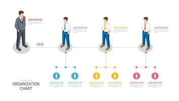 organization structure diagram Infographic template with business avatar icons. infographic for business. vector