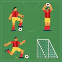 Skillful Soccer Player Character vector