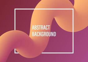Abstract background with orange fluid gradient color vector