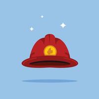 fireman helmet icon. Flat illustration of fire rescue icon for symbol and web vector