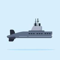submarine transformation. high tech military ship illustration. suitable for poster and web icon use vector