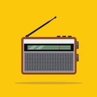 portable mini radio. illustration of electronic device for one way communication. suitable for poster and web icon use vector