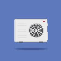 air conditioner compressor. Illustration of flat air conditioner technology. suitable for poster use and web design vector