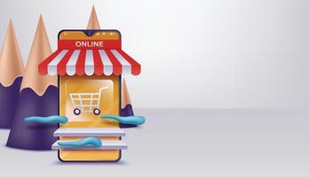 3d Webpage Design Template for 3d site vector